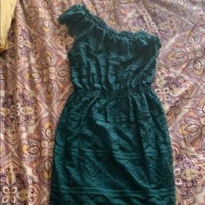 beautiful dark green dress